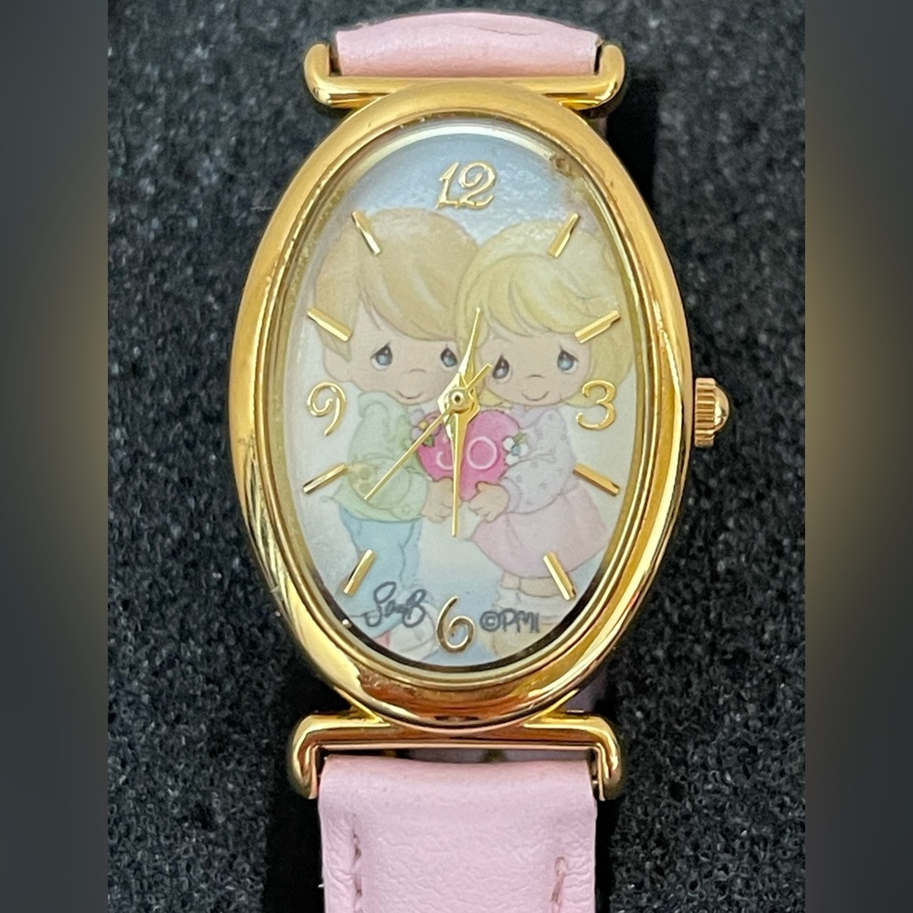 Precious Moments 30th Anniversary Watch in Blue Oval Tin with Logo